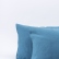 Aqua blue washed linen pillowcase with an envelope closure