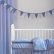 Baby blue crib set