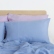 Baby blue washed linen pillowcase