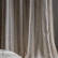 Beige tab top washed linen curtain panel with stripe