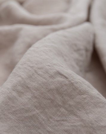 Beige washed linen fabric