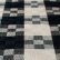 Black check linen blend fabric