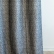 Black eyelet top linen blend curtain panel