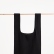 Black linen knot bag