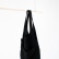 Black linen shoulder bag