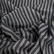 Black stiped linen cotton blend fabric