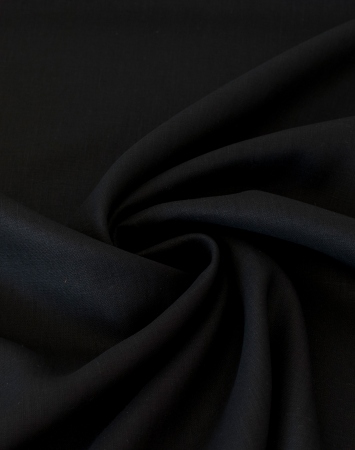 Black washed 180 gsm linen fabric