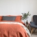Burnt orange linen bedding set
