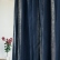 Denim blue tab top linen curtain