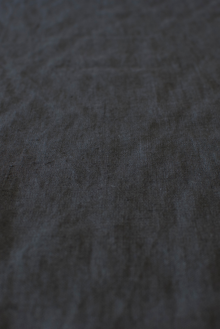 Graphite grey washed pure lightweight linen fabric
