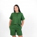 Green linen shorts