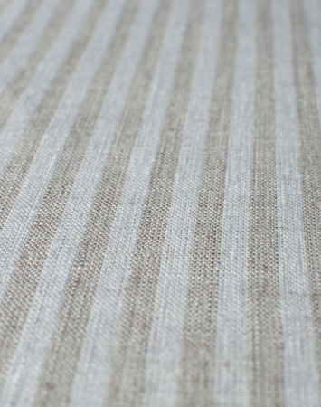 Grey & white linen with candy stripe pattern