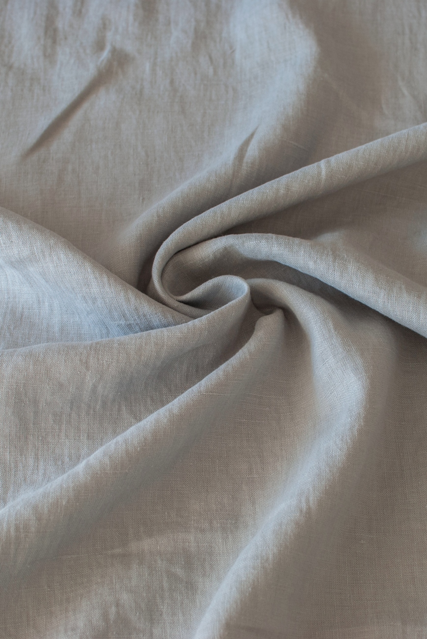 Light grey linen fabric 280 cm