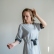 Light grey relaxed fit linen dress