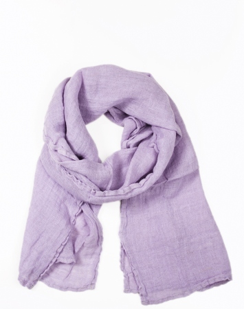 Lilac linen scarf