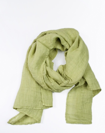 Lime green linen scarf