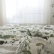 Linen bedding set with flower print