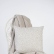 Linen throw pillow cover with camomile pattern