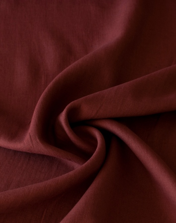Marsala washed 100% linen fabric