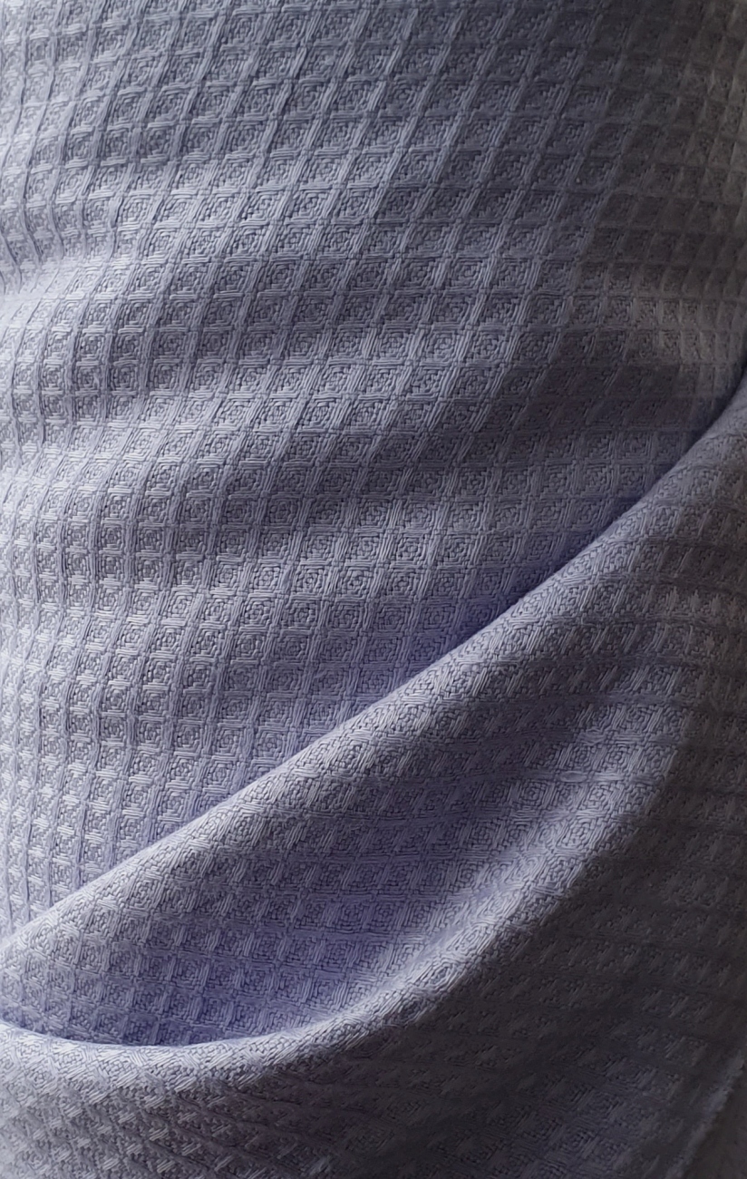 Midweight waffle linen fabric in purple lace