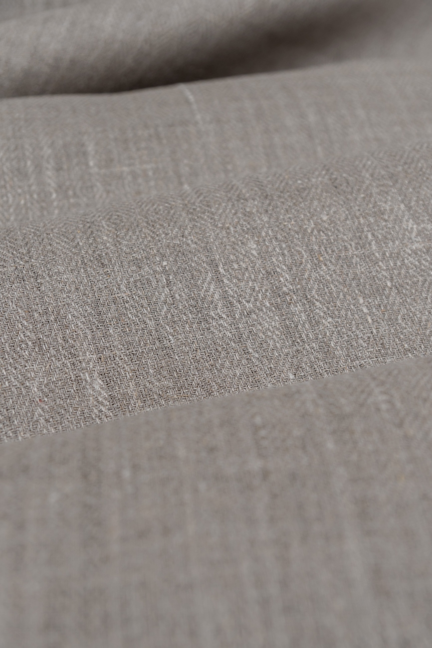 Natural linen fabric with diamond pattern