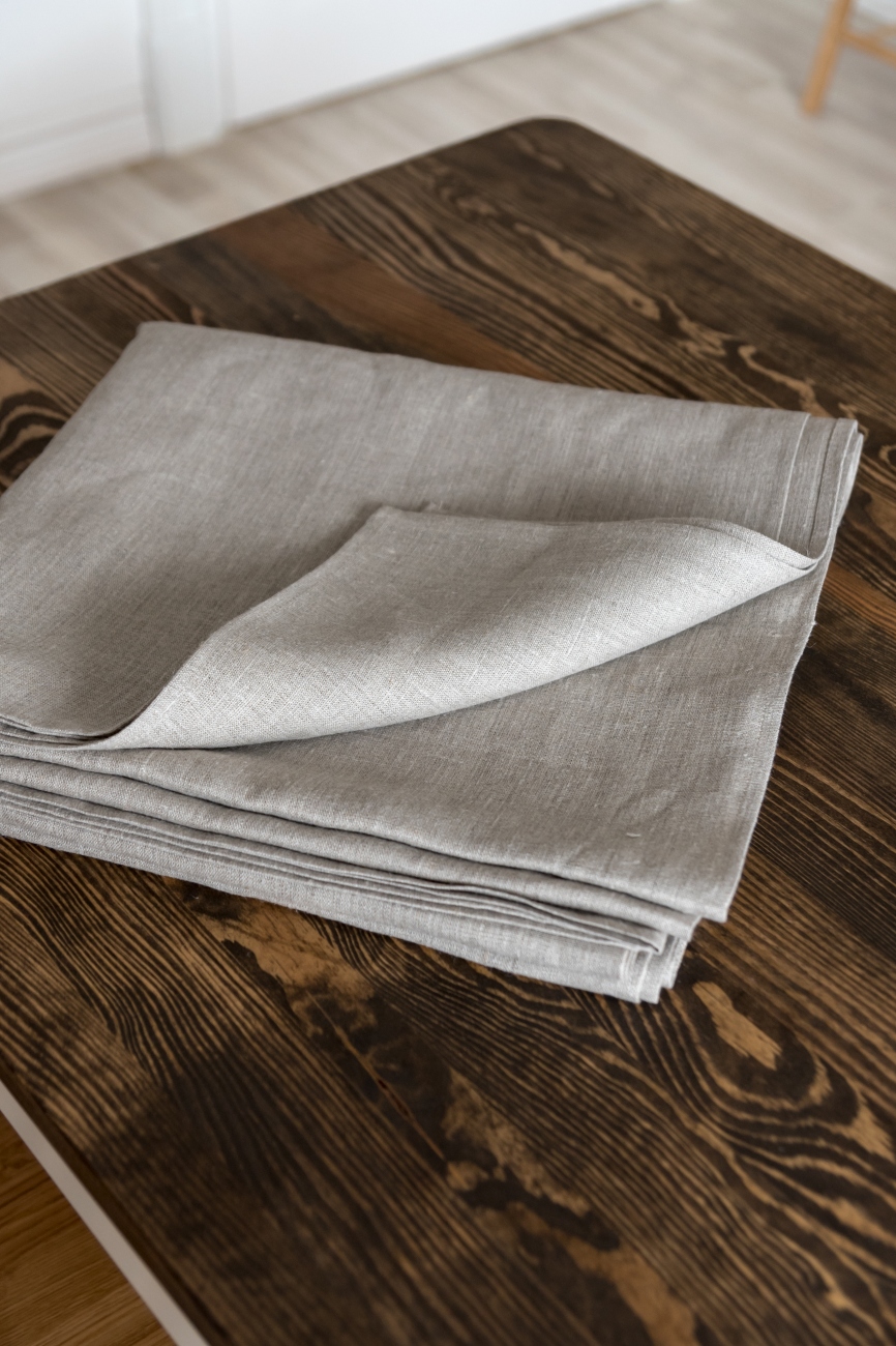 Natural linen tablecloth
