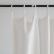 Off-white tie top linen curtain panel