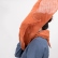 Orange linen scarf