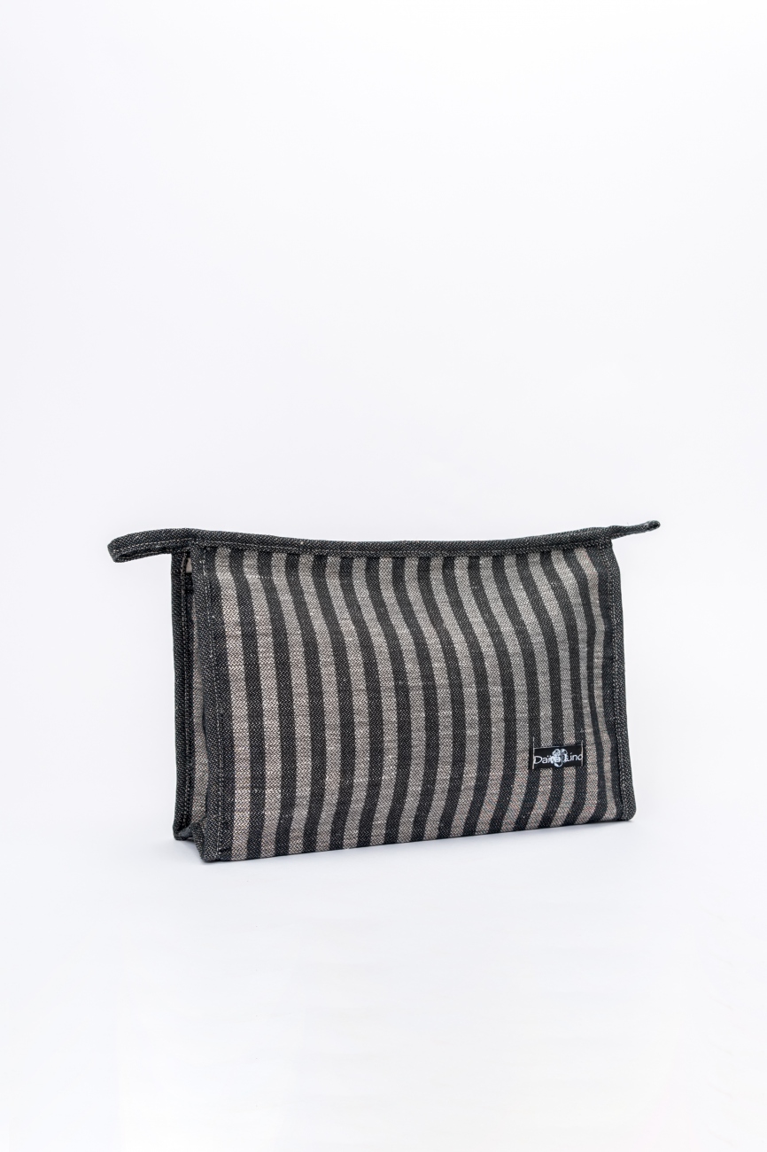 Pure linen travel toiletry bag