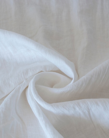 Pure off-white washed linen fabric