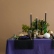 Purple washed linen tablecloth