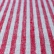 Red & natural linen with candy stripe pattern