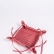 Red linen bread basket with checks