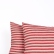 Red striped linen pillowcase with buttons