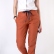 Relaxed fit orange linen summer pants