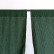 Rod pocket linen curtain panel in dark green
