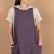 Rounded cross back apron in plum
