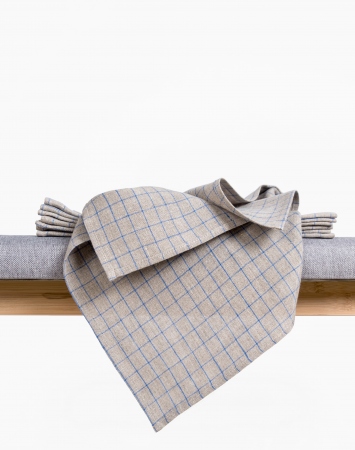 Set of washed dish towels with checks