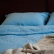 Sky blue duvet cover with buttons