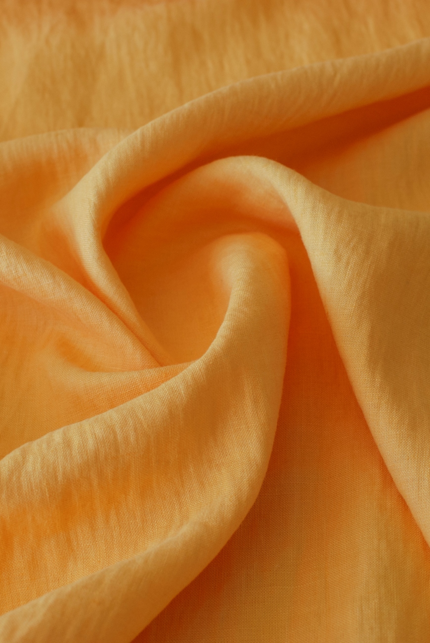 Spectra yellow washed 180 gsm linen fabric