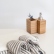 Striped linen blend bath or spa slippers