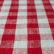 Vichy red & natural linen with gingham pattern