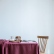 Washed linen tablecloth in marsala red