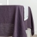 Washed linen tablecloth in plum