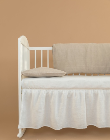 White four-piece baby bedding set