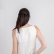 White sleeveless frill linen top